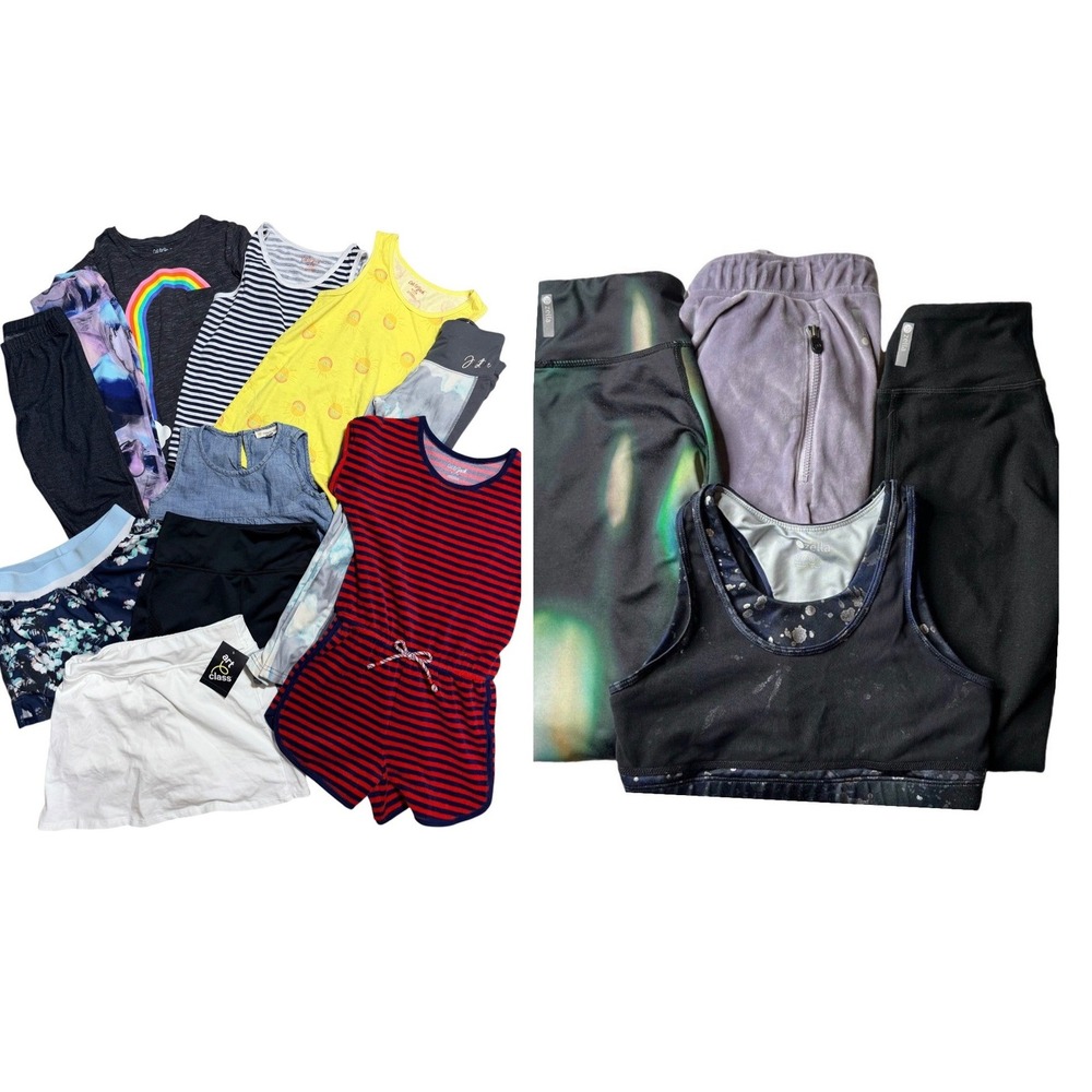 Cat & Jack Zella Girls S 7/8 Active Clothing LOT/15 Casual Gym Variety Playwear